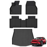 Auxko All Weather Floor Mats Cargo Mat Fit for 2026 2025 2024 2023 Subaru Solterra/Toyota BZ4X 2025 2024 2023 TPE Floor Liner Trunk Mat Solterra Accessories All Season Odorless Anti-Slip Black