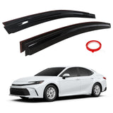 AUXKO Window Rain Guards for Toyota Camry LE XE XLE XSE 2025 2026 - Tape-On Shatterproof Sun Smoke Guard Vent Visor with 3M Double Side Tape | Side Wind Deflectors Accessories for Camry Car Window