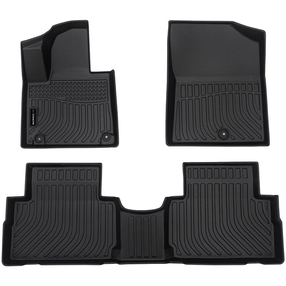 Auxko All Weather Floor Mats Fits for Hyundai Santa FE 2021 2022 2023 No Hybrid TPE Rubber Liners Set All Season Guard Odorless Anti-Slip Floor Mats