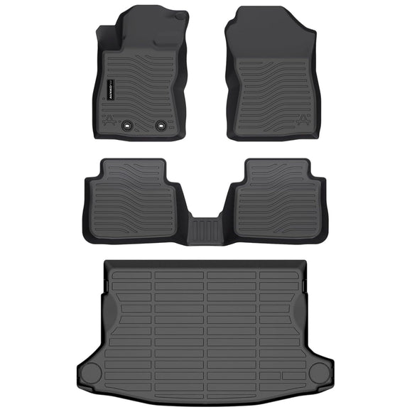 All Weather Floor Mats Cargo Mat Fit for Subaru Crosstrek 2024 2025 TPE Rubber Liners Crosstrek 2024 2025 Accessories Set All Season Guard Odorless Anti-Slip Floor Mats Cargo Liner