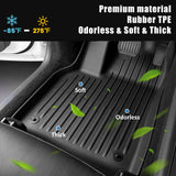 AUXKO - Alfombrillas para todo tipo de clima para Tesla 2025 2026 modelo Y de enebro y Tesla - Tapete de carga frontal para maletero trasero inferior TPE forros accesorios protector antideslizante sin