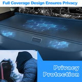 AUXKO Retractable Cargo Cover for Porsche Cayenne 2026-2019, Cargo Trunk Cover Luggage Security Shade Cover for 2026 2025 2024 Cayenne Shielding Shade Anti-Peeping Luggage Privacy Screen, Carbon Fiber