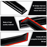 AUXKO Rain Guards for Hyundai Tucson 2025-2022, Tucson Window Vent Visor Accessory - Shatterproof Sun Smoke Rain Guard Window Visors for Car Window, Tape-On Side Window Wind Deflectors & Visors Black