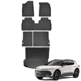 AUXKO All Weather Floor Mats Cargo Mat Rear Back Seat Protector for Chevrolet Equinox EV 2024 2025 2026 TPE Rubber Liner Equinox EV Accessoires Odorless Anti-Slip Black