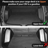 Auxko All Weather Cargo Liner Fit for Honda CR-V(Include Hybrid) 2023 2024 2025 2026 Upper Position TPE Rubber Trunk Mat CRV Accessories All Season Guard Odorless Anti-Slip Cargo Mat Black