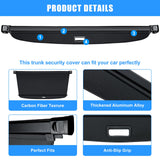 AUXKO Retractable Cargo Cover for Toyota 4Runner 2024-2010, Trunk Cargo Cover Luggage Security Shade Cover for 2024 2023 2022 4Runner Shielding Shade Anti-Peeping Luggage Privacy Screen, Carbon Fiber
