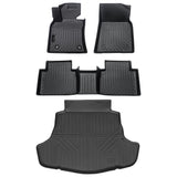 Auxko All Weather Floor Mats Cargo Mat Fit for Toyota Camry Hybrid 2024 2023 2022 2021 2020 2019 2018 TPE Floor Liner Trunk Mat Camry Accessories All Season Odorless Anti-Slip Black