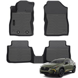 Auxko All Weather Floor Mats Fits for Subaru Crosstrek 2024 2025 TPE Rubber Liners Accessoires for Subaru Crosstrek All Season Guard Odorless Anti-Slip Mats for 1st & 2nd Row