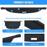 AUXKO Retractable Cargo Cover for Hyundai Tucson 2025-2022, Trunk Cover Luggage Security Shade Cover for 2025 2024 2023 Hyundai Tucson Shielding Shade Anti-Peeping Luggage Privacy Screen, Carbon Fiber