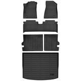 Auxko All Weather Floor Mats Cargo Mat with Backrest Mat Fit for Kia NIRO EV 2023 2024 2025 TPE Liners NIRO EV Accessories Odorless Anti-Slip Floor Mats Cargo Mat Back Seat Protector Black