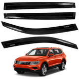 AUXKO Rain Guards for Volkswagen (VW) Tiguan 2025-2018, Window Vent Visors Accessory - Tape-On Rain Guard Window Visor for Volkswagen Tiguan Auto Car, Side Window Wind Deflectors & Visors Smoke Black