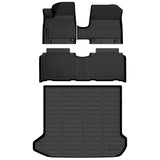 Auxko All Weather Floor Mats Cargo Mat for Hyundai IONIQ 5 SE SEL 2025 Unmovable Console Model TPE Liners All Season Accessories Guard Odorless Anti-Slip Floor Liners Trunk Tray for IONIQ 5 2025