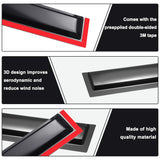 AUXKO Rain Guards for Chevy Colorado & GMC Canyon 2023-2025, Window Vent Visors Accessory - Tape-On Rain Guard Window Visor, Easy Install Car Side Window Wind Deflectors & Visors Smoke for Truck Black