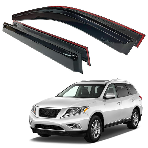 AUXKO Window Rain Guard for 2022-2025 Nissan Pathfinder S SV SL Platinum Outside Tape-On Shatterproof Sun Smoke Guard Vent Visor Side Wind Deflectors Accessories for Nissan Pathfinder 2024 2023