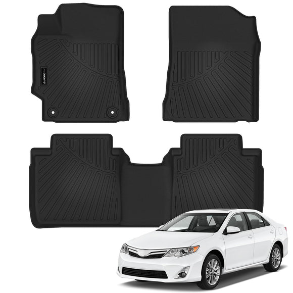 Auxko All Weather Floor Mats for Toyota Camry 2012-2017 All Season TPE Accessories Guard Odorless Anti-Slip Floor Liners for Toyota Camry 2012 2013 2014 2015 2016 2017