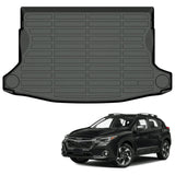All Weather Cargo Mat Fit for Subaru Crosstrek 2024 2025 TPE Rubber Cargo Liner Set Crosstrek Accessories All Season Guard Odorless Anti-Slip Trunk Tray Black