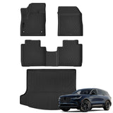 Auxko All Weather Floor Mats Cargo Mat Fit for Lincoln Nautilus 2024 2025 2026 TPE Liners Accessories All Season Guard Odorless Anti-Slip Floor Mats Trunk Mat for Lincoln Nautilus 2024 2025 2026 Black