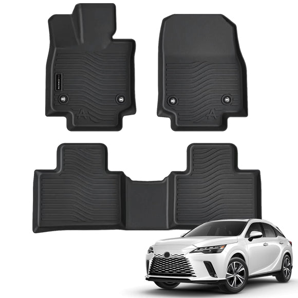 Auxko All Weather Floor Mats Fit for Lexus RX 2023-2025 (Include RX350 RX350h RX500h) NOT for RX450h+ PHEV TPE Rubber Liners Set RX Accessories Odorless Anti-Slip Floor Mats