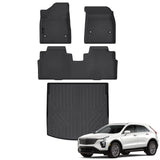 AUXKO All Weather Floor Mat & Cargo Mat Fit for Cadillac OPTIQ 2025 2026 TPE Rubber Liners Optiq Accessories All Season Guard Odorless Anti-Slip Liner Black