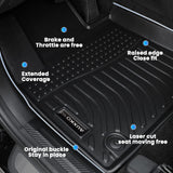 Auxko All Weather Floor Mats Fits for Hyundai Santa FE 2021 2022 2023 No Hybrid TPE Rubber Liners Set All Season Guard Odorless Anti-Slip Floor Mats
