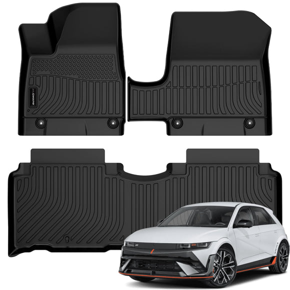 Auxko All Weather Floor Mats for 2025 Hyundai IONIQ 5 SE SEL (Exclude XRT Limited) Unmovable Console Model TPE Liners All Season Accessories Guard Odorless Anti-Slip Floor Liners for IONIQ 5 2025