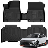 Auxko All Weather Floor Mats for 2025 Hyundai IONIQ 5 SE SEL (Exclude XRT Limited) Unmovable Console Model TPE Liners All Season Accessories Guard Odorless Anti-Slip Floor Liners for IONIQ 5 2025