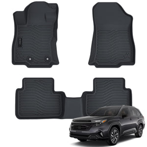Auxko All Weather Floor Mats Fits for Subaru Forester 2025 (Not for Hybrid or Wilderness) TPE Liners Accessory for Subaru Forester 2025 All Season Odorless Anti-Slip Floor Mats Black