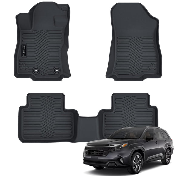 Auxko All Weather Floor Mats Fits for Subaru Forester 2025 (Not for Hybrid or Wilderness) TPE Liners Accessory for Subaru Forester 2025 All Season Odorless Anti-Slip Floor Mats Black