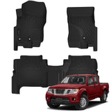 Auxko All Weather Floor Mats for Nissan Frontier 2008-2021 All Season TPE Accessories Guard Odorless Anti-Slip Floor Liners for Nissan Frontier 2008-2021