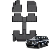 Auxko All Weather Floor Mats Fit for Hyundai Palisade 7&8 Seat 2020-2024 2025 TPE Rubber Liners Palisade Accessories Set All Season Guard Odorless Anti-Slip Floor Mats