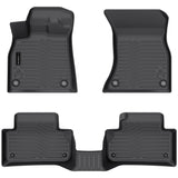 Auxko All Weather Floor Mats Fits for Audi Q5 SQ5 2025 2024-2018 TPE Rubber Liners Accessoires for Audi Q5 SQ5 2018-2025 All Season Guard Odorless Anti-Slip Mats for 1st & 2nd Row