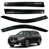 AUXKO Rain Guards for BMW X3 2018-2024 2025, 4Pcs Window Vent Visors Accessories - Tape-On Rain Guard Window Visor for BMW X3, Easy Install Car Side Window Wind Deflectors & Visors Smoke Black