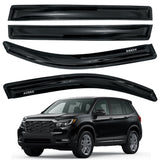 AUXKO Rain Guards for Honda Passport 2019-2025, Window Vent Visors Accessory - Tape-On Rain Guard Window Visor for Honda Passport, Easy Install Car Side Window Wind Deflectors & Visors Smoke Black