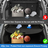 AUXKO Retractable Cargo Cover for Volkswagen Atlas Cross Sport 2025-2020, Trunk Cover Security Shade Cover for 2024 2025 VW Atlas Cross Sport Shielding Anti-Peeping Luggage Privacy Cover, Carbon Fiber