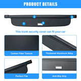 AUXKO Retractable Cargo Cover for 2024 2023 2022-2019 GLE 350 450 580 AMG 53 63S, Trunk Cover Luggage Security Cover for Benz GLE 2024 Shielding Shade Anti-Peeping Privacy Screen, Carbon Fiber