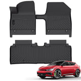 Auxko All Weather Floor Mats Fit for Jeep Grand Cherokee L 7 Seat(2nd Row Bench Seat) 2021-2024 2025 TPE Rubber Liners Accessories All Season Guard Odorless 3 Row Black