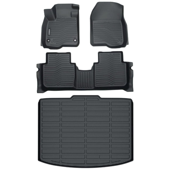 Auxko All Weather Floor Mats Cargo Liner Fit for Honda CR-V 2023 2024 2025 2026 (Not Hybrid) TPE Rubber Liners Set CRV Accessories Cargo Liner for Lowest Position