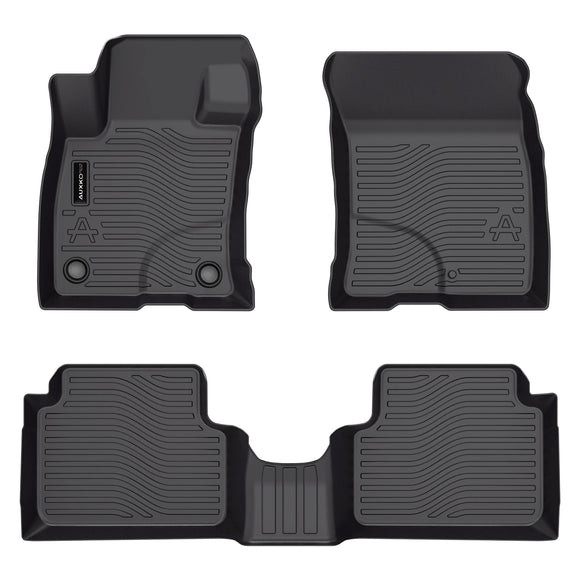 Auxko All Weather Floor Mats for Ford Maverick Gasoline 2022-2024 2025 & Bronco Sport 2021-2024 TPE Liners Maverick Bronco Sport Accessories Set All Season Odorless Anti-Slip Floor Mats