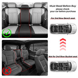 AUXKO All Weather Floor Mats & Cargo Mat for Chevrolet Suburban & GMC Yukon XL 8 Seat 2025 2024 2023 2022 2021 Chevy Suburban Accessories Odorless Anti-Slip Liner Black