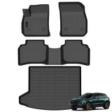 Auxko All Weather Floor Mats Cargo Mat Fit for Cadillac XT4 2019-2025 TPE Liners Accessories Odorless Anti-Slip Floor Mats Cargo Mat for Cadillac XT4 2024 2023 2022 2021 2020 2019