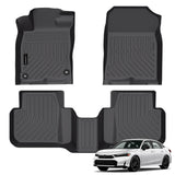 Auxko All Weather Floor Mats Fit for Honda Civic Hybrid 2026 2025 TPE Liners Accessories All Season Guard Odorless Anti-Slip Floor Mats for Honda Civic Hybrid 2025 Black