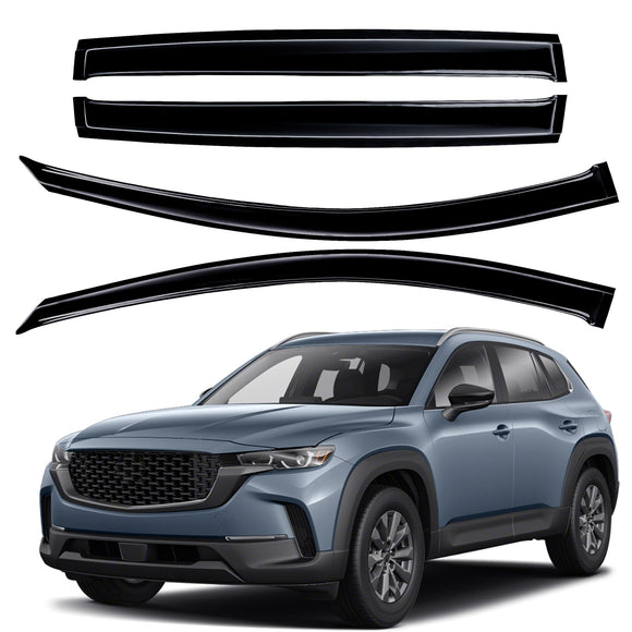 AUXKO Window Rain Guard for Mazda CX50 CX-50 2025 2024 2023 Outside Tape-On Shatterproof Sun Smoke Guard Vent Visor Side Wind Deflectors Accessories for Mazda CX-50 2023 2024 2025