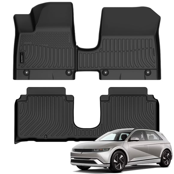 Auxko All Weather Floor Mats for Hyundai IONIQ 5 2025 Limited/XRT Movable Console Model TPE Liners All Season Accessories Guard Odorless Anti-Slip Floor Liners for Hyundai IONIQ 5 2025 Limited XRT