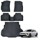 Auxko All Weather Floor Mats Cargo Mat Fit for 2025 Kia K4 Sedan TPE Liners Accessories for Kia K4 Sedan 2025 All Season Guard Odorless Anti-Slip Floor Mats Cargo Liner