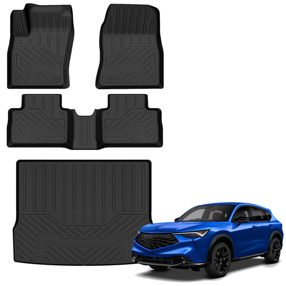 Auxko All Weather Floor Mats Cargo Mat for 2025 Acura ADX TPE Liners Accessories Guard Odorless Anti-Slip Floor Liners & Trunk Liner for 2025 Acura ADX