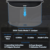 AUXKO Retractable Cargo Cover for Tesla Model Y Juniper 2026, Trunk Cover Luggage Security Shade Cover for 2026 Tesla Model Y Juniper Shielding Shade Anti-Peeping Luggage Privacy Screen, Carbon Fiber