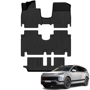 Auxko All Weather Floor Mats for Hyundai IONIQ 9 2026 7 Seater (2nd Bench Seat) TPE Liners All Season Accessories Guard Odorless Anti-Slip Floor Liners for Hyundai IONIQ 9 2026 7 Passengers