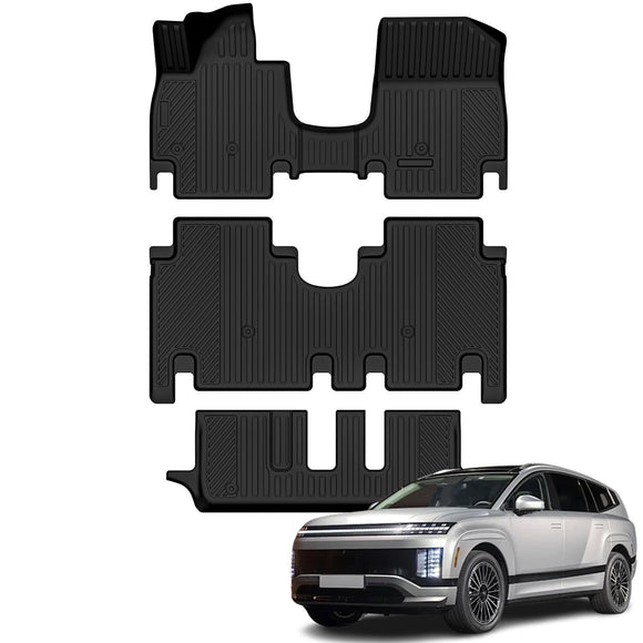 Auxko All Weather Floor Mats for Hyundai IONIQ 9 2026 7 Seater (2nd Bench Seat) TPE Liners All Season Accessories Guard Odorless Anti-Slip Floor Liners for Hyundai IONIQ 9 2026 7 Passengers
