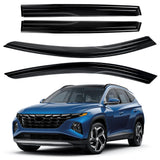 AUXKO Rain Guards for Hyundai Tucson 2025-2022, Tucson Window Vent Visor Accessory - Shatterproof Sun Smoke Rain Guard Window Visors for Car Window, Tape-On Side Window Wind Deflectors & Visors Black