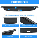 AUXKO Retractable Cargo Cover for BMW X5 2025-2019, Trunk Cargo Cover Luggage Security Shade Cover for 2025 2024 BMW X5 Accessories Shielding Shade Anti-Peeping Luggage Privacy Screen, Carbon Fiber